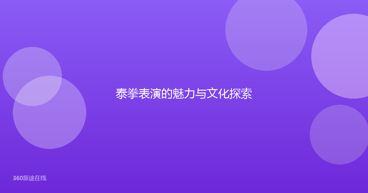 泰拳表演的魅力与文化探索